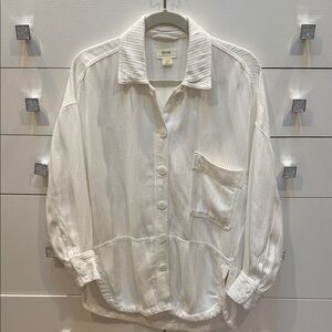 Maeve Cream Button Down Shirt
